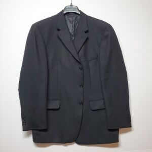 Gianfranco Ruffini Mens Lambswool & Cashmere Jacket Size R-44 Tweed Black Blazer